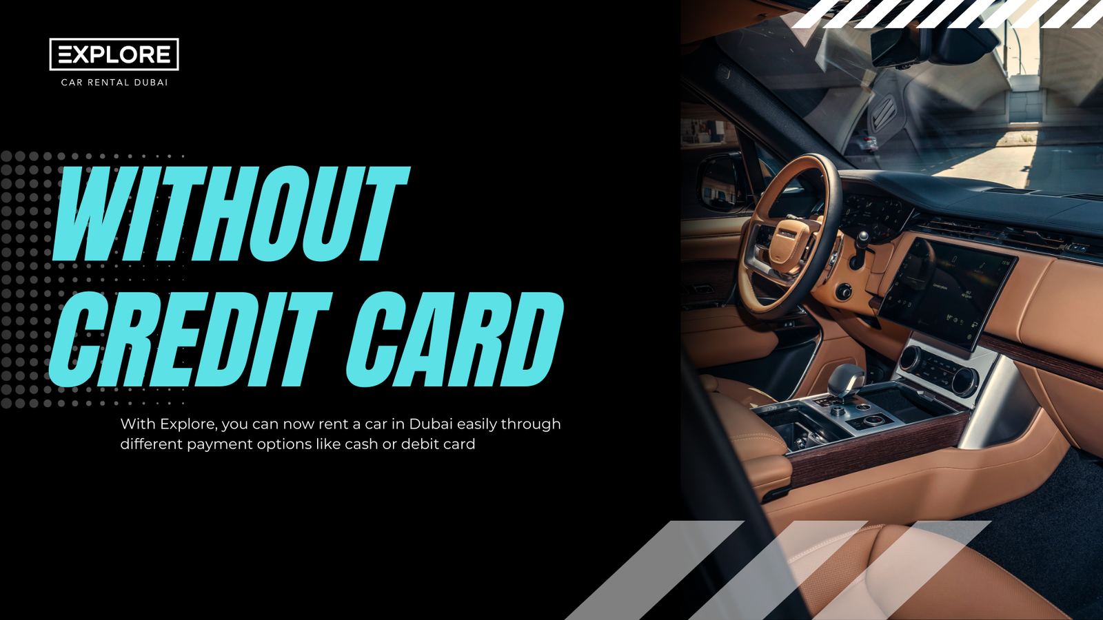 how to rent a car in dubai without credit card
